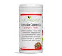 BIO Végétal Acérola BIO Guarana BIO/Vitamines C Naturelles/Vigilance et réduction de la fatigue mentale/Complément Alimentaire Vegan/ 60 gélules/Fabrication Française
