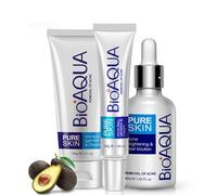BIOAQUA 3in1 Traitement de L'acné du Visage Taches D'élimination des Cicatrices Huile Blanchissante Crème Cicatrice Taches Imperfections Huile Hydratante 100g + 30g + 30ml