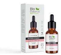 BioBalance Collagène C + Vitamine C Super Sérum | 30 ml | Sérum visage | Ridules et rides | Hydratant | Traitement des taches sombres | 4,5 % de collagène marin