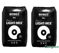 BioBizz Lot de 2 compost organique pour pots de fleurs All-Mix, Light-Mix et Worm-Humus Mélange léger 50 l