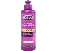 Bioblas Crème coiffante réparatrice - kératine et collagène pour des boucles définies, volume visible et soin intensif - 250 ml