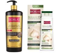 Bioblas Shampoing à l'ail noir 1000 ml + shampoing à l'ail 500 ml
