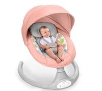 Bioby Balancelle Bebe Electrique | Transat Bebe Sécurisé avec Harnais 5 Points & 5 Modes de Balancement, pour Bébé 2-9 kg, Pliable, avec Bluetooth et Télécommande, Rose