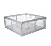 Bioby Parc à bébé modulable et pliable gris - 1,5 x 1,5 m