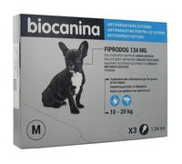 Biocanina Fiprodog 134mg Chien Moyen de 10 à 20kg 3 pipettes