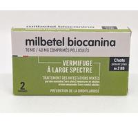 BIOCANINA VERMIFUGE MILBETEL CHAT - Comprimé pelliculé sécable antiparasitaire Comprimé(S) 2 pc(s)