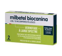 Parapharmacie en ligne > Vétérinaire > Produits anti-parasites pour animaux Milbetel Vermifuge Chat de 0,5 à 2 kg x 2