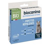 Biocanina Pipettes Répulsives Chaton & Chat de 1 à 5 kg 3 Pipettes de 1 ml