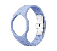 Bioceramic Bracelet de montre compatible avec Swatch x Royal Pop, deux styles de direction 12/3 heures, couleur unie, résistant aux rayures, confortable pour montre de poche Swatch Royal Pop