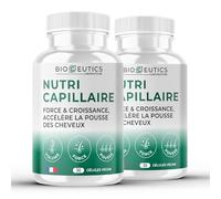 Bioceutics AnaGain Nu Complément Alimentaire Cheveux | Biotine Zinc Selenium Pour Pousse Des Cheveux Et Densité | Vitamine Cheveux Fortifiante Pour Femme Et Homme | Programme 2 Mois 60 Gélules