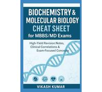 Biochemistry & Molecular Biology Cheat Sheet for MBBS/MD Exams: High-Yield Revision Notes, Quick Summaries, Clinical Correlations & Exam-Focused Concepts for Medical Students