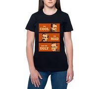 BIOCLOD Camus Nietzsche Sartre Cool Mad Ugly Femmes T-Shirt Noir Col Rond Women Black Round Neck M