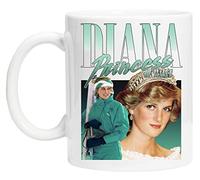 BIOCLOD Diana Princess Of Wales 90s Style Tasse de Tasse Réutilisable en Verre Blanc Pour le café de thé Coffee Cup