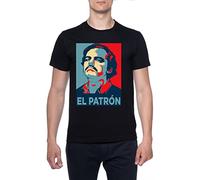 BIOCLOD El Patron Escobar Young Hommes T-Shirt Noir Col Rond Men Black Round Neck 5XL