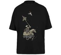 BIOCLOD Elden Ring Cheval Chevalier Hommes Femmes Unisexe T-Shirt Ample Noir Men Women Unisex Baggy Black