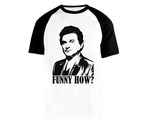 BIOCLOD Les Affranchis Joe Pesci Drôle Comment Hommes Femmes Unisexe Baseball T-Shirt Manches Courtes Noires Col Rond Men Women Unisex Baseball T-Shirt White