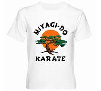 BIOCLOD Miyagi Do Garçon Fille des Gamins Unisexe T-Shirt Blanco Col Rond Boy Girl Kids Unisex T-Shirt White