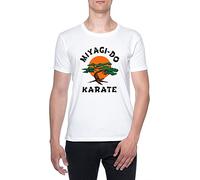 BIOCLOD Miyagi Do Karate Bonsai Tree Hommes T-Shirt Blanc Col Rond Men White Round Neck M