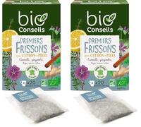 Bioconseils Bio Premiers Frissons Infusion Boissons Vertes 20 Sachets (Lot de 2)