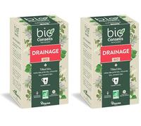 BioConseils - Infusion Bio Drainage Infusion Boissons Vertes - 20 sachets (Lot de 2)