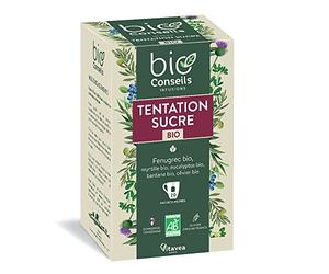 BioConseils - Infusion bio régulation sucre - fenugrec myrtille eucalyptus bardane olivier - 20 sachets