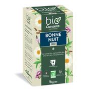 BioConseils - Infusion camomille verveine marjolaine bio - tisane bonne nuit - détente apaisante - camomille - 20 sachets