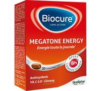 Biocure Long Action Megatone Energie Vitalité Et Énergie Toute La Journée 30 Comprimés