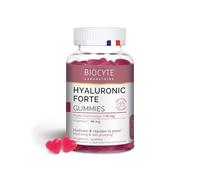 BIOCYTE Hyaluronic Forte Gummies - Complément Alimentaire Hydratant & Repulpant - A base d'Acide Hyaluronique, Vitamine C et Vitamine B3-60 Gummies - Programme de 30 Jours