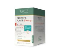 Biocyte Kératine Forte 900mg Boost Croissance, résistance du cheveu 120 Gélules