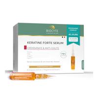 BIOCYTE Pack Keratine Forte Serum - Ampoules Anti-chute Cheveux - Keratine, PQQ, Actifs Brevetés - Programme de 45 jours