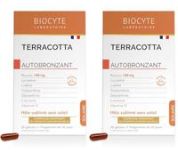 BIOCYTE Terracotta Autobronzant - Teint Hâlé Sans Soleil - Sans Beta Carotene - Roucou, Lutéine, Astaxanthine, L-Tyrosine, Vitamine D - Programme 30 jours (Lot de 2)