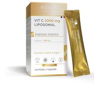 BIOCYTE Vitamine C Liposomal 1000 mg - Complément Alimentaire Boost Energie et Immunité, Antioxydant - Vitamine C Liposomale Goût Ananas, Végétarien - 14 Sticks - Programme de 14 jours