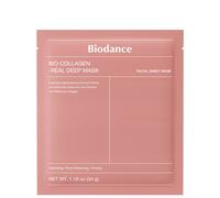 Biodance Bio Collagen Profond Masque Visage, Skincare Coréen Hydratant et Raffermissant à l'Acide Hyaluronique, à la Niacinamide et Aux Galactomycètes, 4 Feuilles, 34 g.