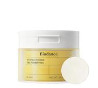BIODANCE Lot de 60 coussinets toniques en gel de niacinamide Biodance Vita : correcteur de taches exfoliant doux unifie le teint de la peau illuminateur et hydratant 140 g (493 Fl Oz)