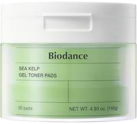 Biodance Lot de 60 tampons de toner en gel de varech, apaisants et apaisants pour les peaux sensibles, contrôle de l'huile et du sébum, soin des imperfections, tampons de toner exfoliants doux, soins