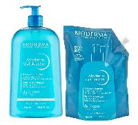 Bioderma Atoderm Gel douche Gel Douche Sans Savon Peaux Sèches Famille et éco-recharge 1L