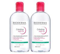 Bioderma Créaline H2O TS Eau Micellaire Peaux Sensibles Très Sèches - Lot de 2 x 500ml