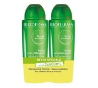 Bioderma Nodé Shampoing Fluide Non Détergent Lot De 2 X 400 Ml