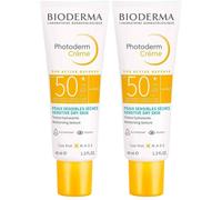 BIODERMA Photoderm Crème Peaux Sensibles et Sèches SPF50+ Protection Solaire 2x40 ml