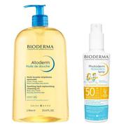 Bioderma Routine Enfant Solaire et Huile de Douche des Peaux Sèches