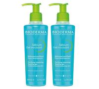 Bioderma Sébium Gel Moussant Purifiant Peaux Mixtes à Grasses Lot de 2 x 200ml