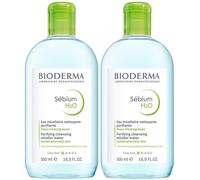 Bioderma Sébium H2O Eau Micellaire Démaquillante Nettoyante Pour Le Visage 2x500 ml