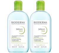 Bioderma Sébium H2O Eau Micellaire Démaquillante Nettoyante Pour Le Visage 2x500 ml