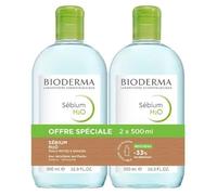 Bioderma Sébium H2O Eau Micellaire Nettoyante Purifiante Lot de 2 x 500 ml