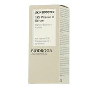 BIODROGA Medical Institute Skin Booster 15 % de vitamine C Sérum 15 ml - Sérum pour le visage, soin de la peau, antioxydants, sans paraben, sans silicone, testé dermatologiquement