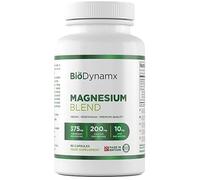 BioDynamx Magnesium Bisglycinate 3 en 1 Glycinate - Malate Citrate B6 (375 mg) | 90 Capsules Végétaliennes 30 Portions Fonction Musculaire Système Nerveux | Réduit la Fatigue et Favorise la Digestion