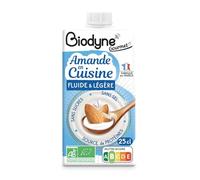 BIODYNE - Crème d’Amande onctueuse pour recettes savoureuses, Format pratique 25cl - Le Lot De 4