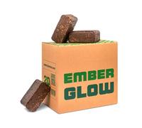 Bioenex Briquettes de Nuit Emberglow | Chaleur Jusqu’à 8 Heures | Chaque Pack Contient 20 briquettes | Compatibles avec Tous Les appareils de Chauffage au Bois (1 x Pack de 20 kg)