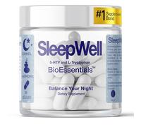 BioEssentials SleepWell® L-Tryptophan 500 mg - Formule Unique 5-HTP & 5-MTHF - Soutien naturel pour la sérotonine, relaxation & sommeil réparateur - Avec Griffonia & Magnésium