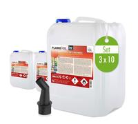 Bioéthanol 100% 3 x 10 L de Haute pureté pour cheminée à éthanol